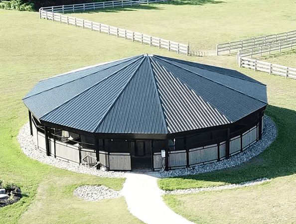 full roof horse exerciser